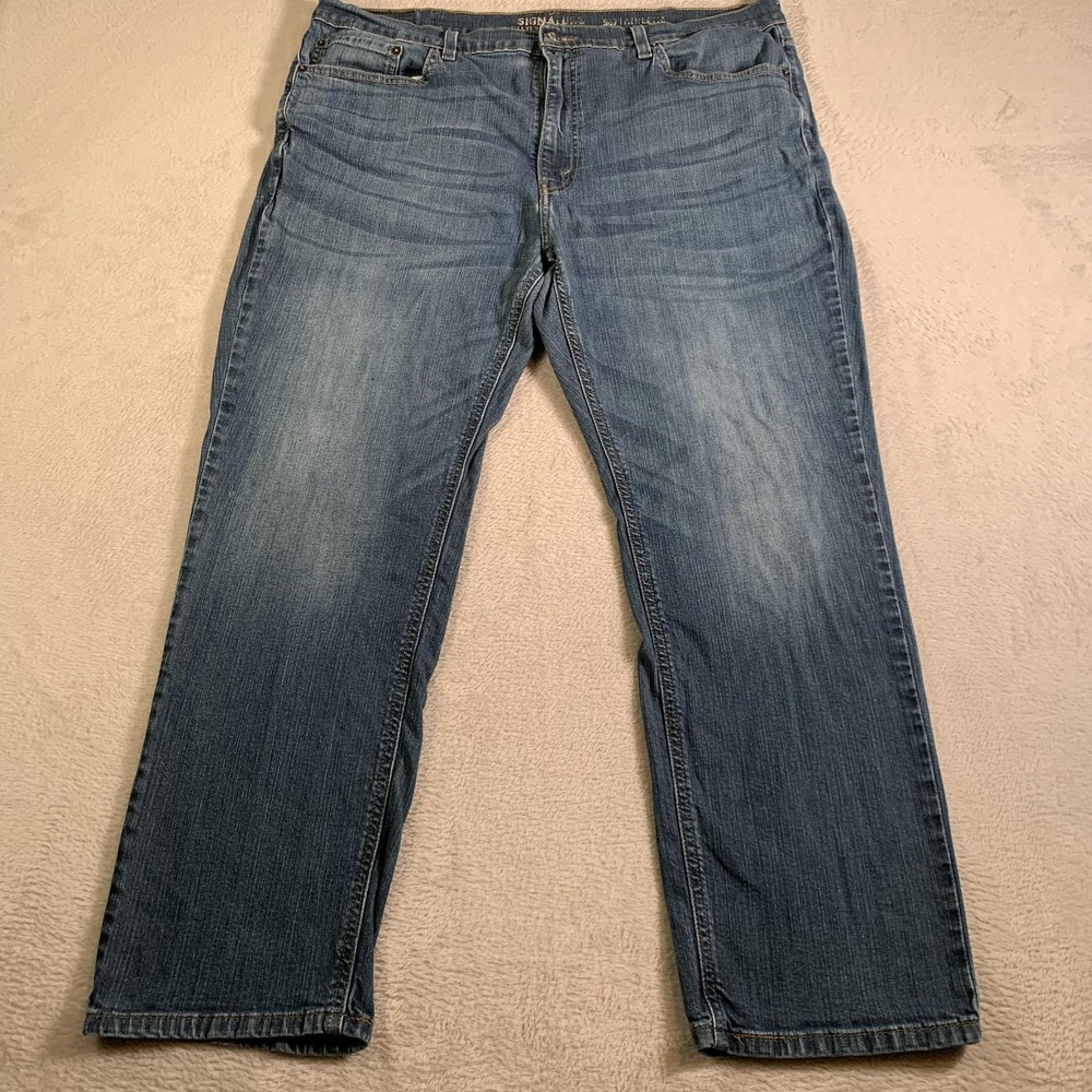 Signature By Levi‎ Strauss Jeans Mens 40x30 (40x29) Blue Slim Straight Stretch